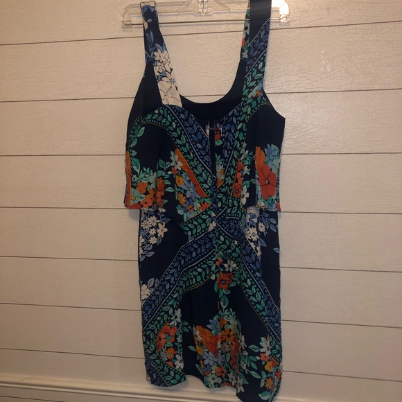 Anthropologie Mauve Floral Dress - 4 - L - Picture 4 of 7